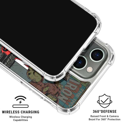 Marvel Classic Comics Iron Man Action Vintage iPhone 16 Pro Max Clear Case